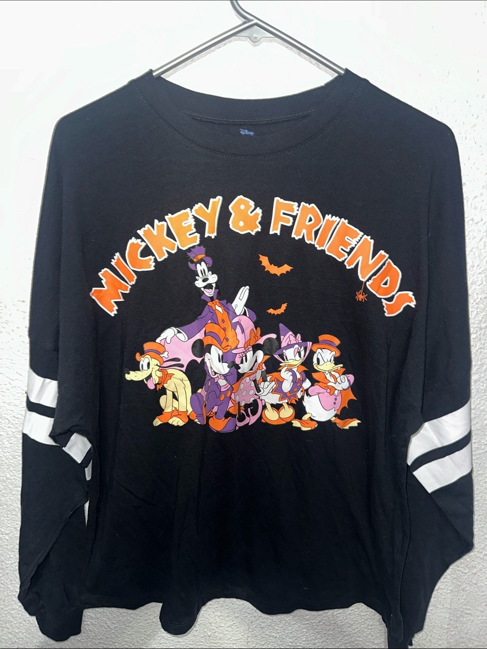 Disney Mickey & Friends Black Halloween Graphic Long Sleeve